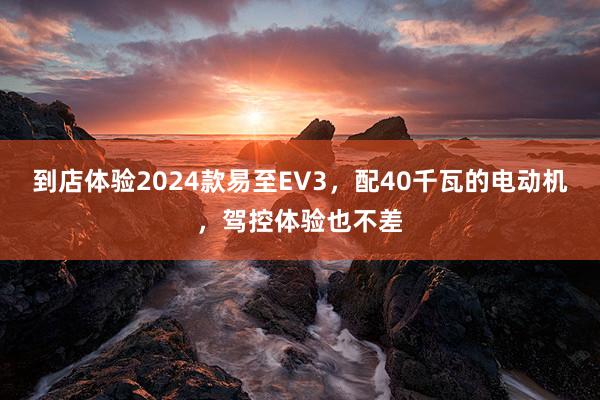 到店体验2024款易至EV3，配40千瓦的电动机，驾控体验也不差