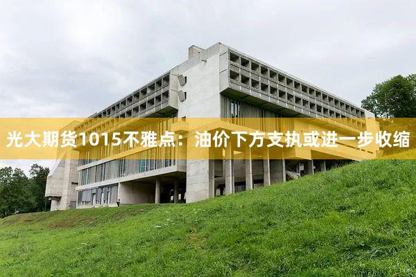 光大期货1015不雅点：油价下方支执或进一步收缩