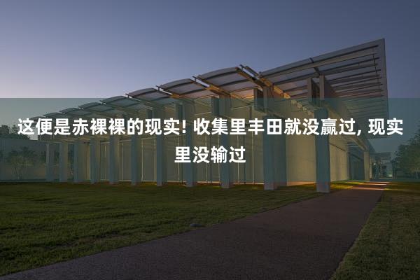 这便是赤裸裸的现实! 收集里丰田就没赢过, 现实里没输过