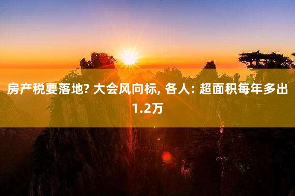 房产税要落地? 大会风向标, 各人: 超面积每年多出1.2万